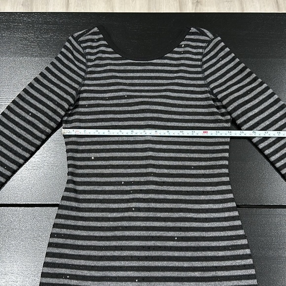 Express Sequin Stripe 3/4 Sleeve Mini Dress - XS - Picture 8 of 8